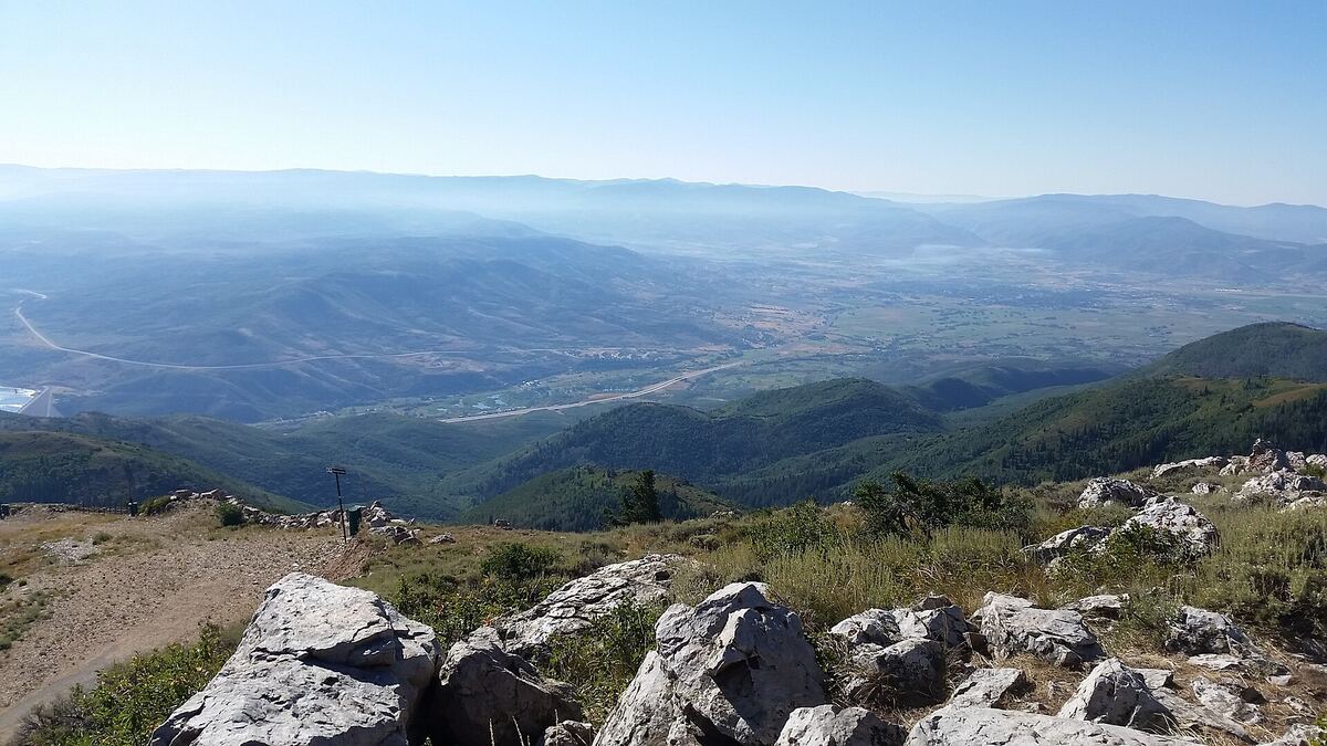 View across the Heber Valley from the mountains above